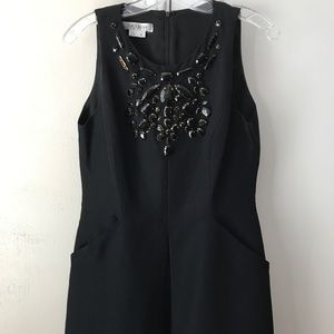 Kay Unger | Black Jeweled Cocktail Dress
